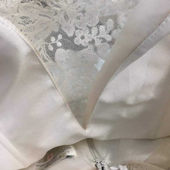 NWT Poet Sleeve Lace Blush/Ivory Wedding Dress - Picture 16 of 16